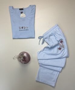 Alternative view of Pyjama demi manche pantalon -TRESS- " Bleu "