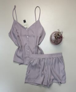 Short bustier en satin -TRESS- " Bois de rose "