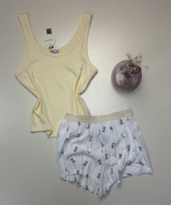 Pyjama short bustier TRESS " jaune "
