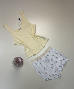 Alternative view of Pyjama short bustier TRESS " jaune "