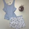 Pyjama short bustier TRESS " Bleu "