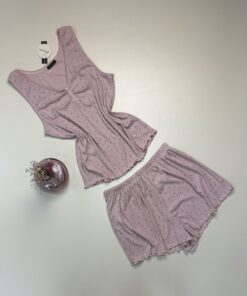 Alternative view of Pyjama short -TRESS- " Rose coeur "