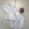 Pyjama short bustier -TRESS- " Blanc "