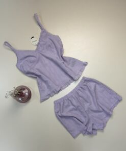 Alternative view of Pyjama short bustier -TRESS- " Mauve "