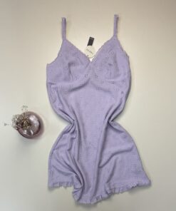 Alternative view of Nuisette -TRESS- Jacquard " Mauve "