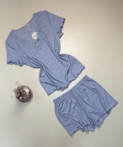 Alternative view of Pyjama short demi manche -TRESS- " Bleu "