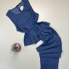 Bustier pantalon Denim -TRESS- " Bleu foncé "