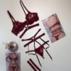 Body en dentelle H -bordeaux-