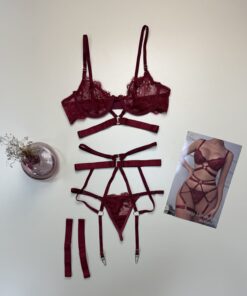 Alternative view of Body en dentelle H -bordeaux-