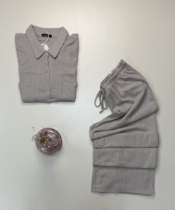 Alternative view of Pyjama boutonné - coton -  " Khakhi " - TRESS