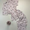 Pyjama boutonné en coton " Rose à rayures " - TRESS