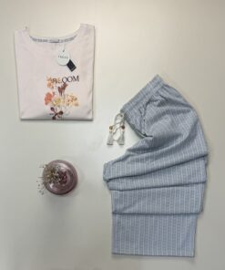 Alternative view of Pyjama haut demi manche  - coton - " Beige " -TRESS-
