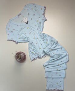 Pyjama pantalon haut demi manche " Vert " - TRESS