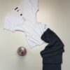 Pyjama haut demi manche - coton - " Blanc " -TRESS-