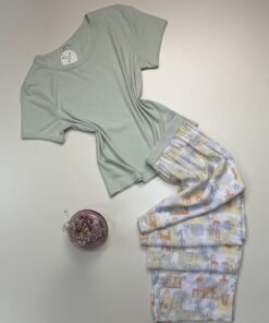 Pyjama haut demi manche " Vert " -TRESS-