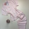 Pyjama boutonné en satin " Rose " -H-