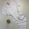 Pyjama boutonné en satin " Blanc cassé " -H-