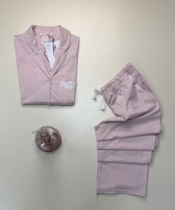 Alternative view of Pyjama boutonné 100% coton " Rose " -H-