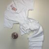 Pyjama boutonné 100% coton  " Blanc " -H-