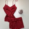 Short bustier en satin H " Rouge "