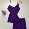 Short bustier en satin H " Violet "