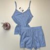 Pyjama short bustier " Bleu " -TRESS-
