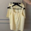 Short bustier boutonné -Tress- 100% " Jaune "