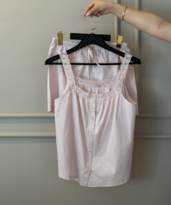 Short bustier boutonné -Tress- 100% " Bois de rose "
