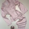 Pyjama en satin Boutonné -Tress- " Rose "