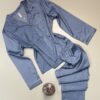 Pyjama en satin Boutonné -Tress- " Bleu "