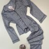 Pyjama Boutonné en satin -Tress- " Noir"