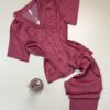 Pyjama boutonné en satin  " Rose " - TRESS -