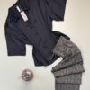 Pyjama boutonné en satin haut demi manche " Noir " - TRESS -