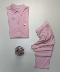 Alternative view of Pyjama boutonné en coton " Rose " -TRESS-
