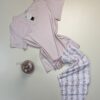 Pyjama haut demi manche en coton " Rose " -TRESS-