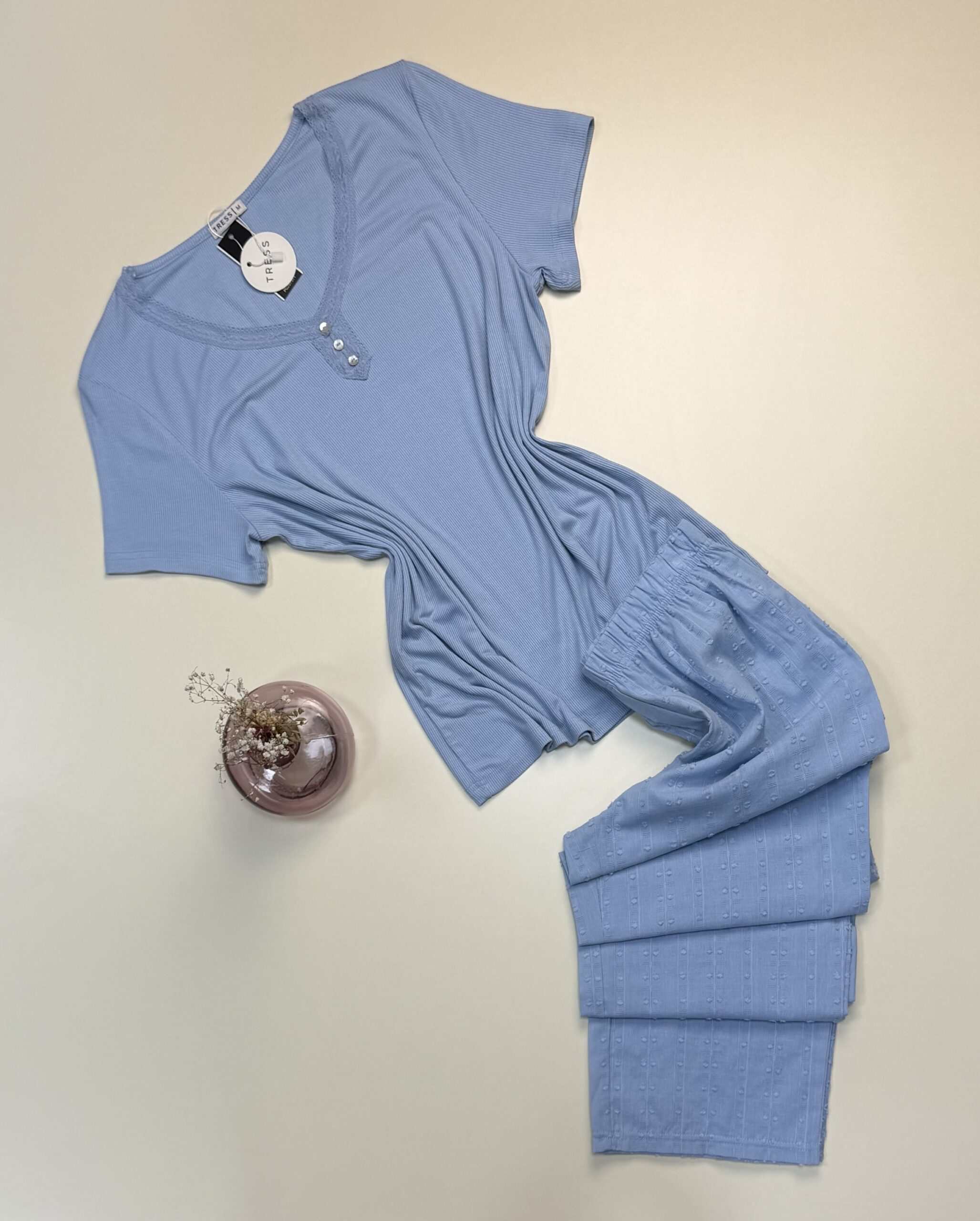 Pyjama haut demi manche " Bleu "
