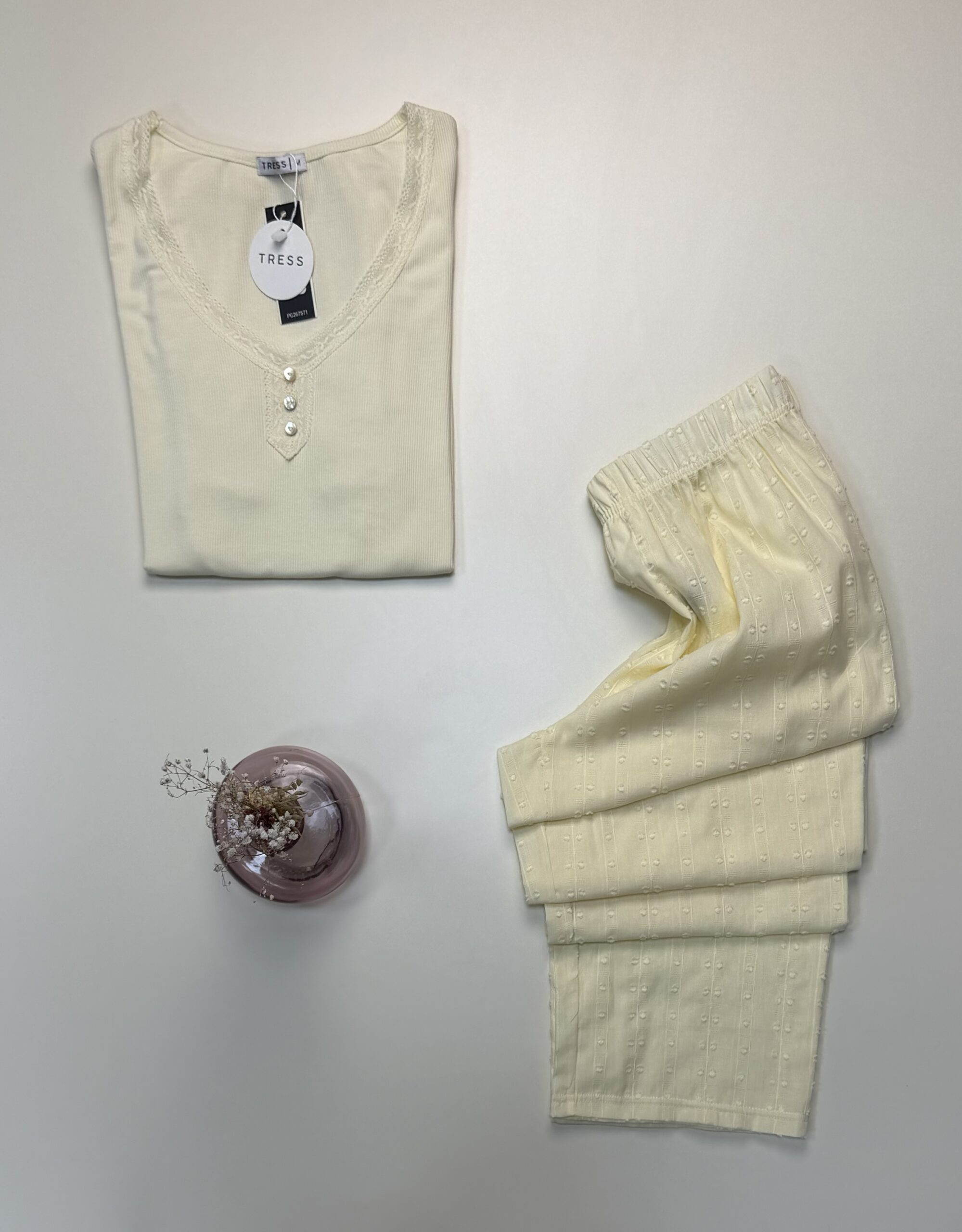 Pyjama haut demi manche " Jaune " – Image 2