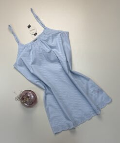 Nuisette -Tress- 100% coton " Bleu à rayures "