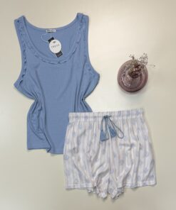 Short bustier -Tress- " Bleu "