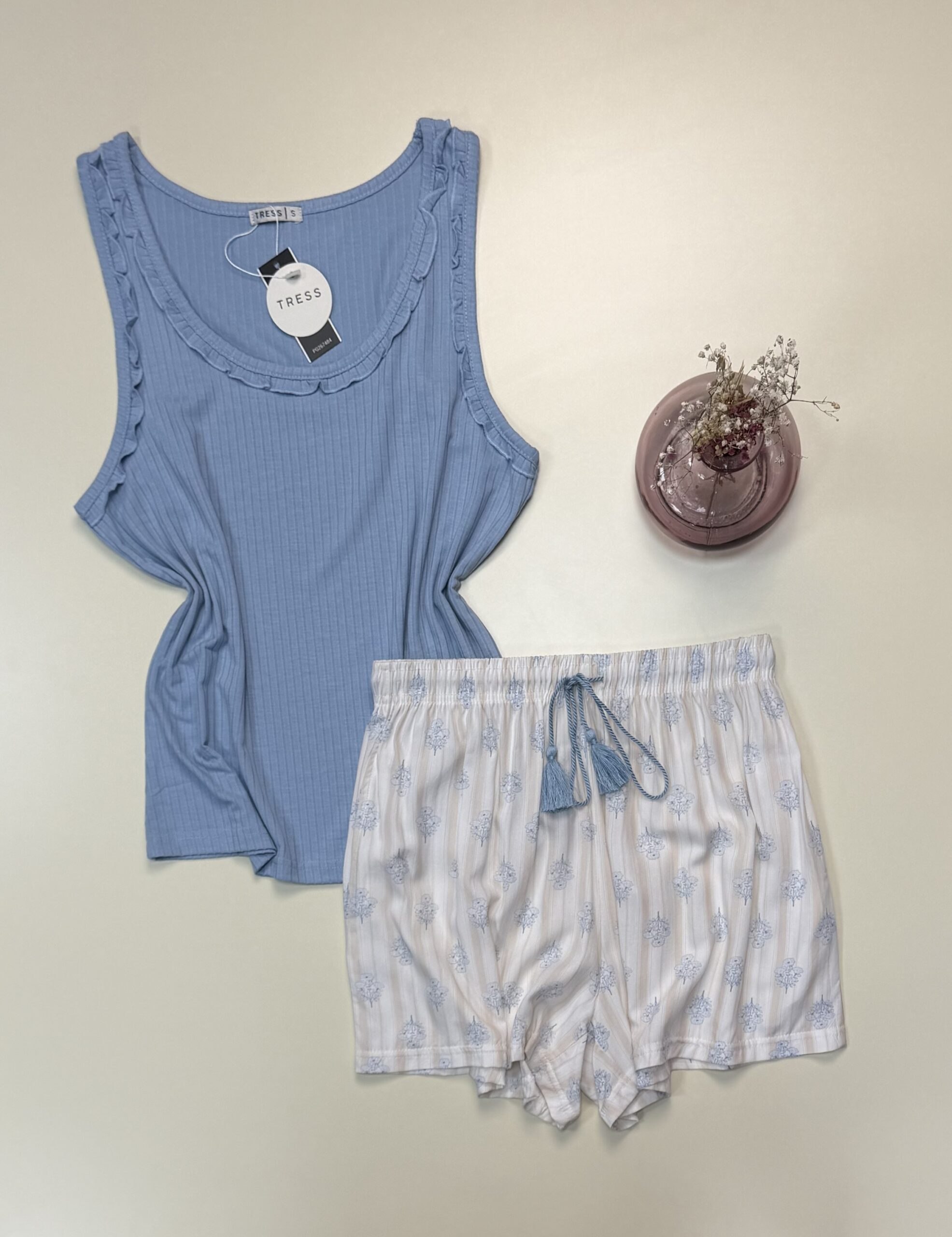 Short bustier -Tress- " Bleu "