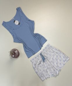Alternative view of Short bustier -Tress- " Bleu "