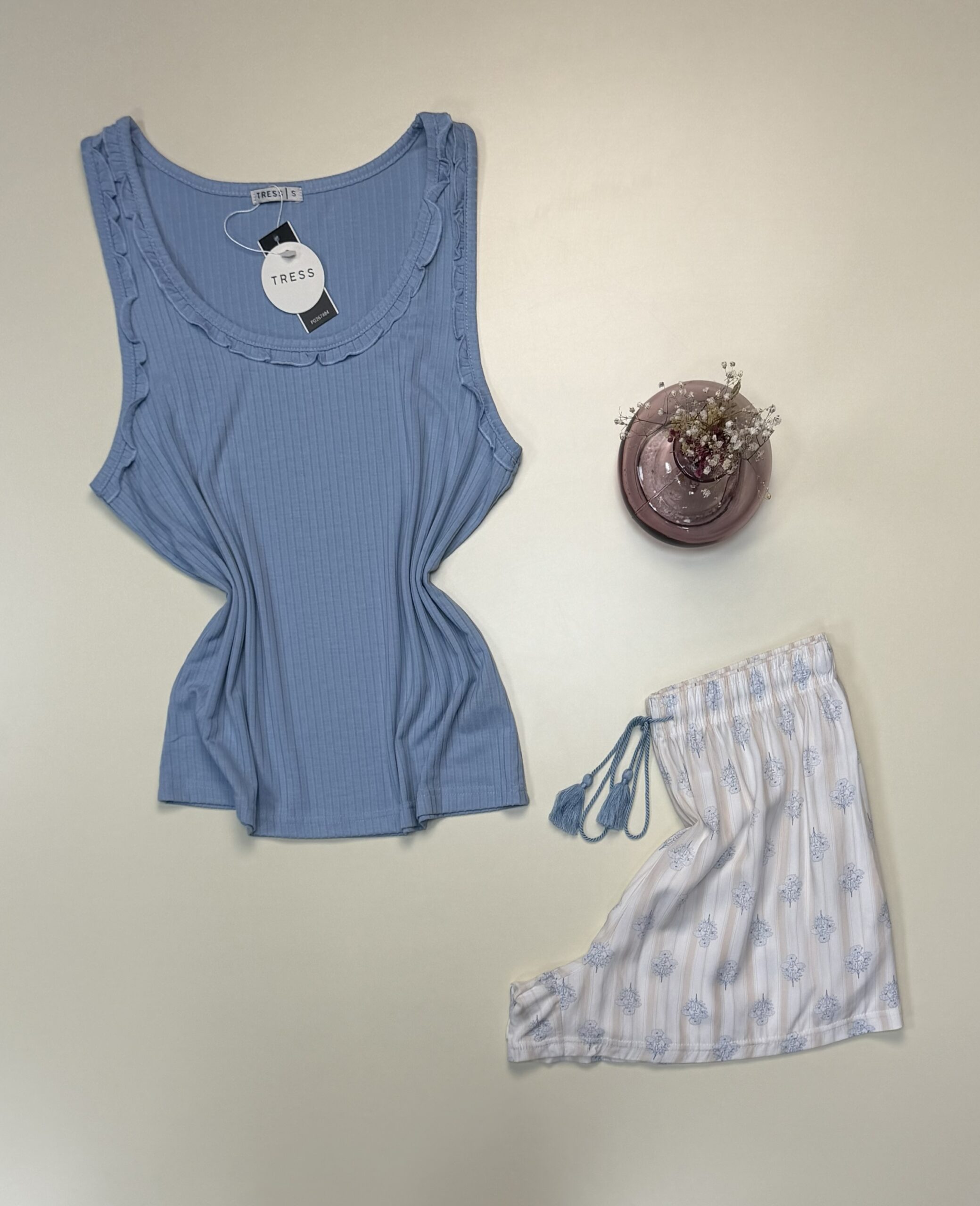 Short bustier -Tress- " Bleu " – Image 3