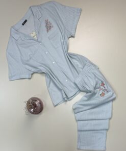 Pyjama boutonné en coton - Tress - " Vert "