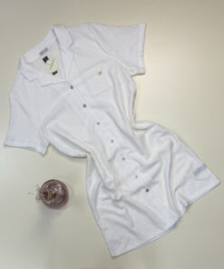 Chemise de nuit boutonné  - Tress - " Blanche "