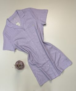 Chemise de nuit boutonné - Tress - " Mauve "
