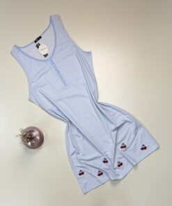Chemise de nuit en coton -TRESS- " Bleu "