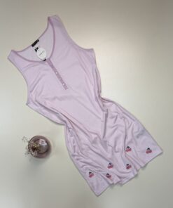Chemise de nuit en coton -TRESS- " Rose "