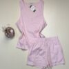 Pyjama short Tress 100% Coton " Rose "