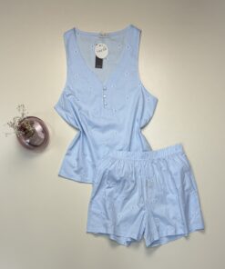 Pyjama short Tress 100% Coton " Bleu "