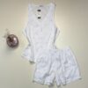Pyjama short Tress 100% Coton " Blanc"